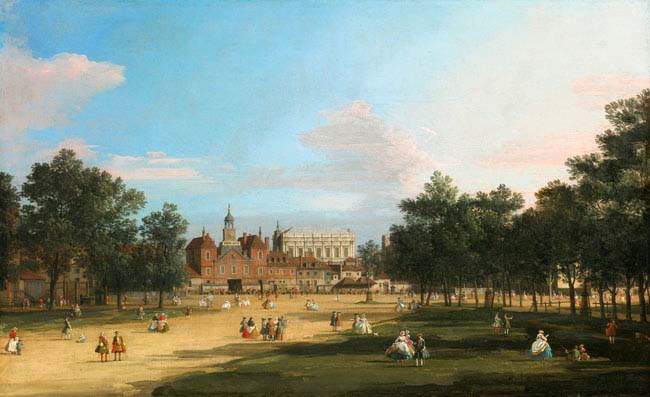 a view of the old horse guards and banqueting hall whitehall seen from saint james park